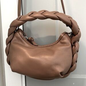 Hereu leather mini braided tote / crossbody bag